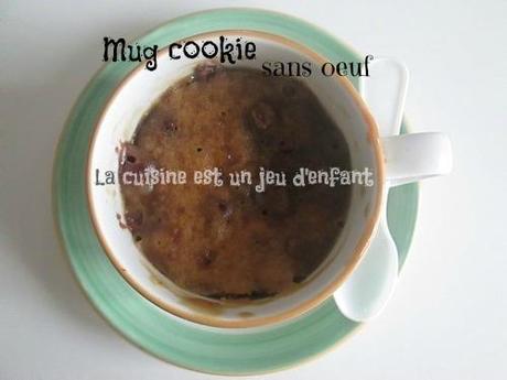 Mug cookie sans oeuf 