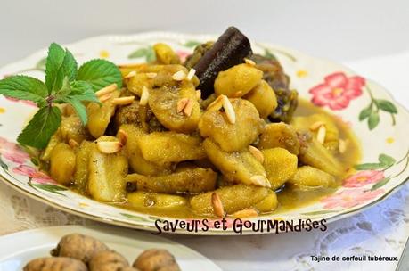 Tajine de Cerfeuil tubéreux, Sauce Safranée.