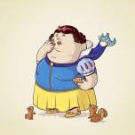 Blanche-Neige L’obésité chez les super-héros par Alex Solis