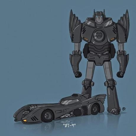 Illustrations de Transformers des Véhicules de nos séries et films Cultes
