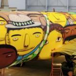 L’avion de l’équipe Brésilienne: un hommage au peuple