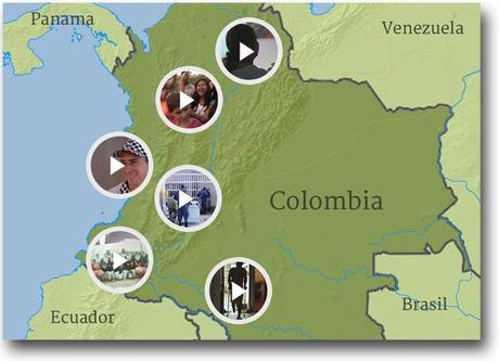 carte colombie interactive