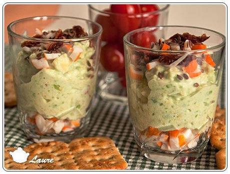 Verrine avocat et surimi