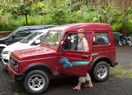 Danièle et sa Suzuki à Bali