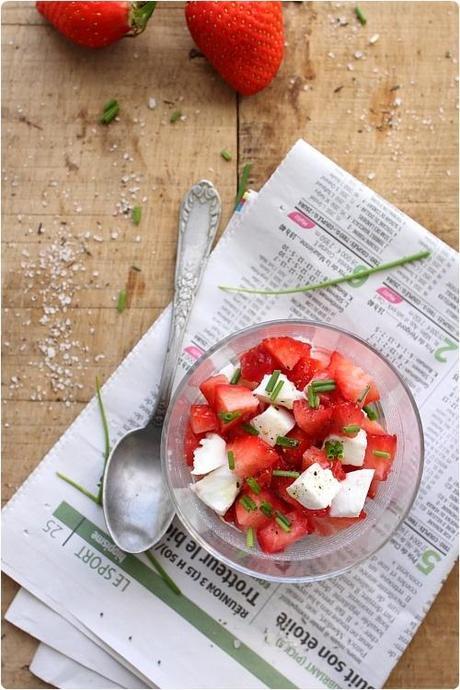 16 idées de salade sucré salé ! salade fraises mozzarella
