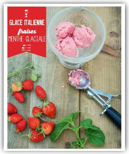 glace italienne fraises menthe glaciale