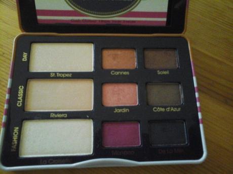 Les couleurs, 6 fards à paupières magnifiques et 3 fards touche lumière.
