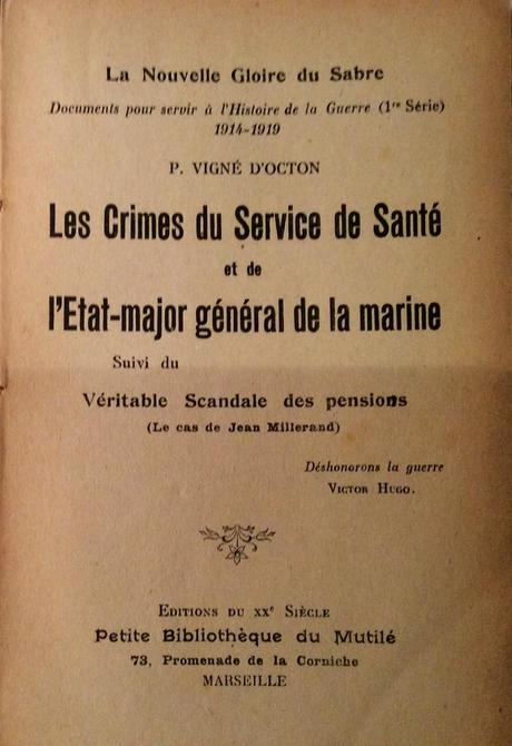 Vigné d'Octon: les crimes du service de santé et de l'Etat-major de la Marine