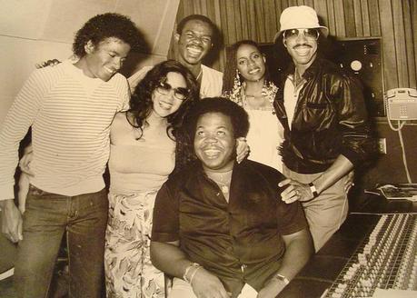 Michael Jackson, Susie Akita, unknown, Brenda Richie, and Lionel Richie reginald reggie dozier