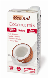 EcoMil Lait de coco sans sucres Bio 1 L