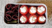 Bento mini tomates farcies et viande séchée des Grisons