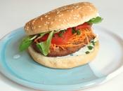 Burger saumon crème Kiri-ciboulette