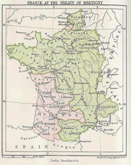 1360, le traité de Bretigny fixait les frontières de l'Aquitaine historique