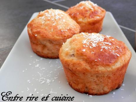 Muffins aux bananes à l'eau de coco