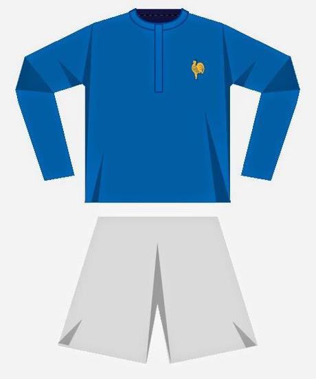 Quel maillot portait l'équipe de France en 1938 ?