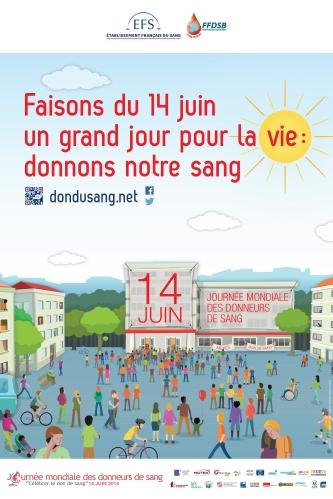 Journée Mondiale des Donneurs de Sang le 14/06/2014