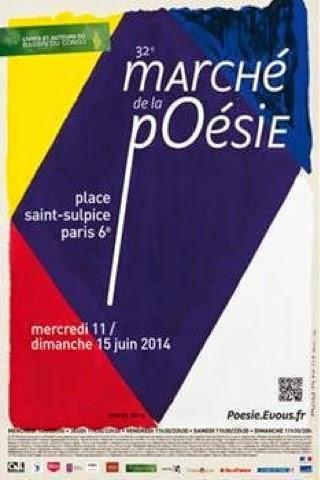 Marché de la poésie- Paris -signature et lecture au Café Flore