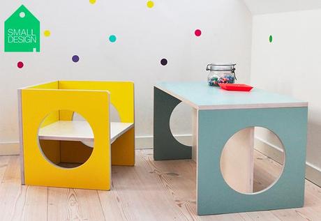 kube children furniture collection - table, desk, bench and chair