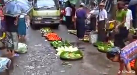 Plus fort que Maeklong: Amazing drive yangon market [HD]
