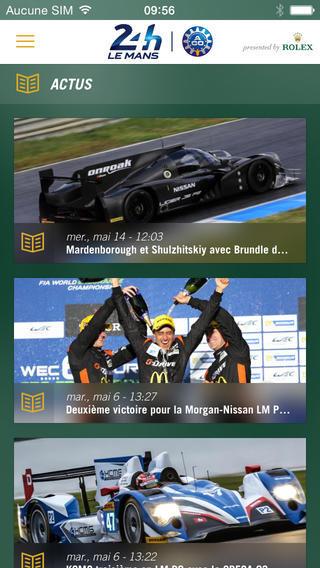24 H Le Mans, l'app officielle sur iPhone des 24 Heures du Mans