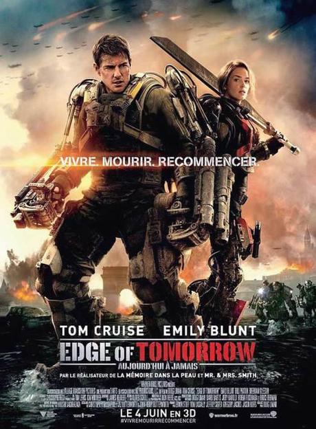 Edge of Tomorrow 2ème affiche Fr avec Tom Cruise et Emily Blunt.