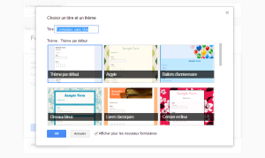 google doc page acc creer formulaire choisir theme