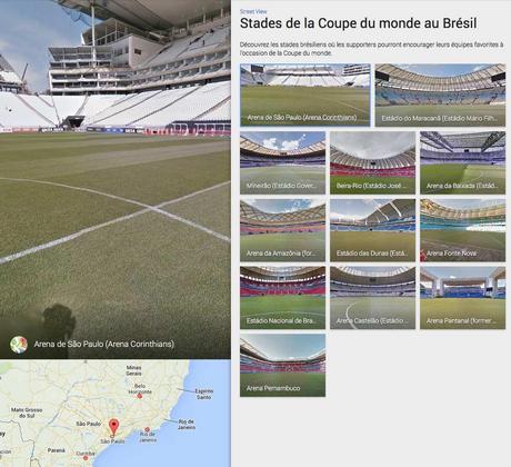 Explorez tous les stades de la coupe du monde avec Google Maps