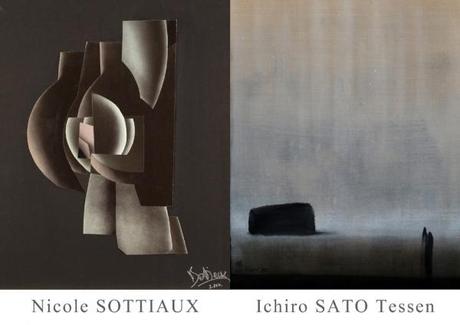 PEINTURE - COLLAGE : NICOLE SOTTIAUX & ICHIRO SATO TESSEN