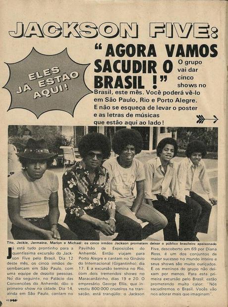 Jacson Five, Agora vamos sacudir o Brasil - Pop 1974-09