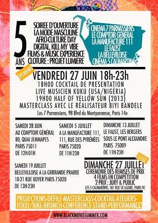 Du 27 Juin au 27 Juillet, découvrez la 5ème édition du Festival Black movie Summer !