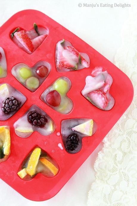Cubes de glace aux fruits