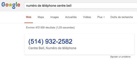 résultatsd de recherche google telephone hangout Le numéro de téléphone des commerces est énorme sur Google 