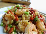Crevettes sautées baies goji pignons 枸杞松仁炒鲜虾 gǒuqí sōngrén chǎo xiānxiā