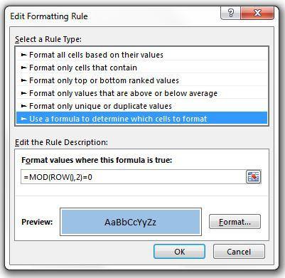 Fonction Excel MOD()