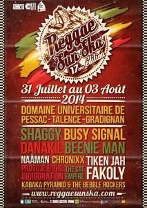 Reggae Sun Ska Festival du 31 juillet au 3 aout, Talence