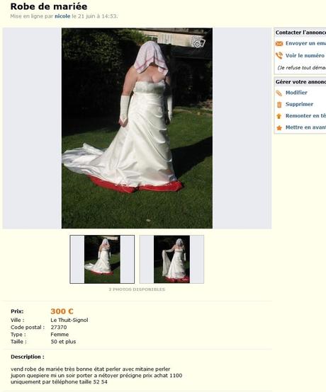 Filoutage 1- La robe de mariée