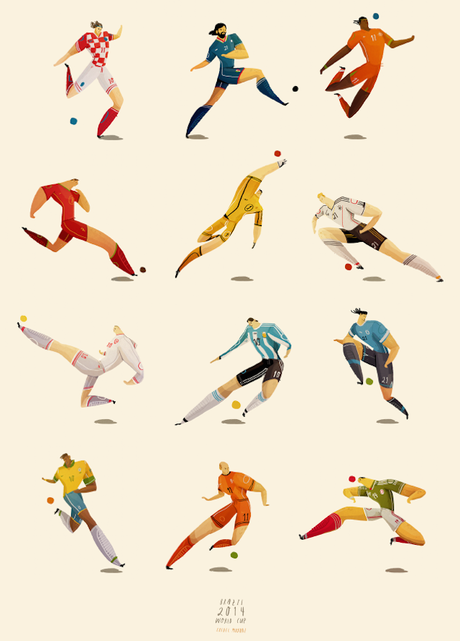 World Cup Players Illustrations