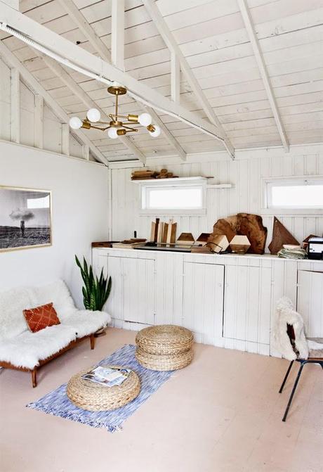 Etats-Unis / Une cabane sur les bords du lac Michigan /