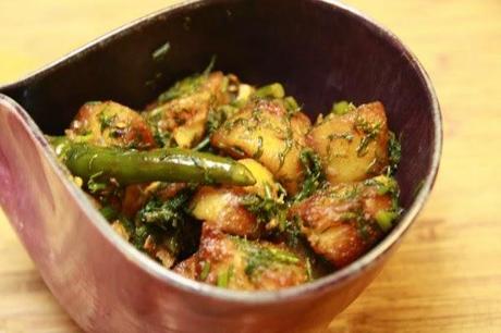 Aloo Suva bhaji – pommes de terre à l’aneth façon indienne – Indian style dill potatoes