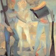 Souvenir Rhénan ou Une dame et deux soldats 1931 Huile sur toile 162 x 130 cm Collection particulière