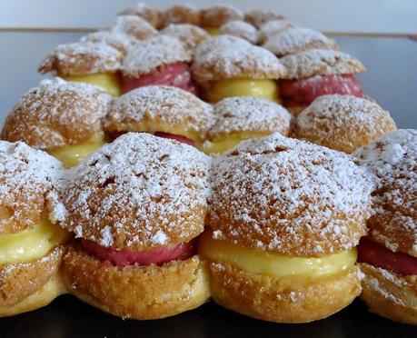 Éclair en choux framboise-citron