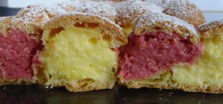 Éclair en choux framboise-citron