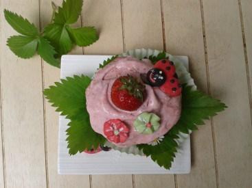 cupcake matcha-fraises