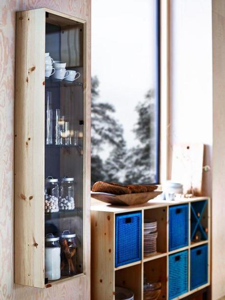 Ikea collection nornäs bibliothèque modulable et vitrine murale