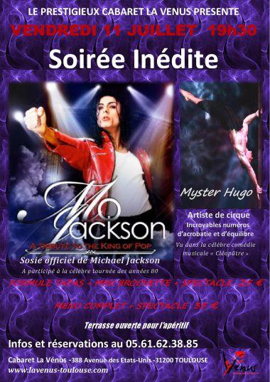 Dîner-Spectacle avec MO JACKSON, Sosie officiel de Michael Jackson et MYSTER HUGO au Cabaret La Vénus