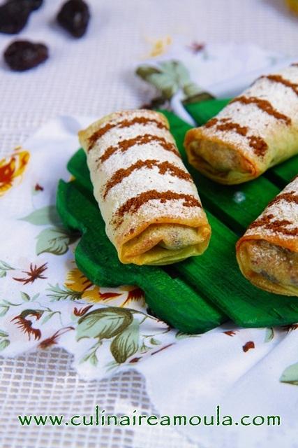 Cigares à la viande hachée et aux fruits secs