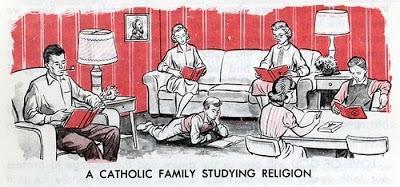 Catholic Family Studying Religion