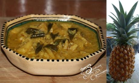 Cari ou curry d'Ananas au Lait de Coco à la Mauricienne
