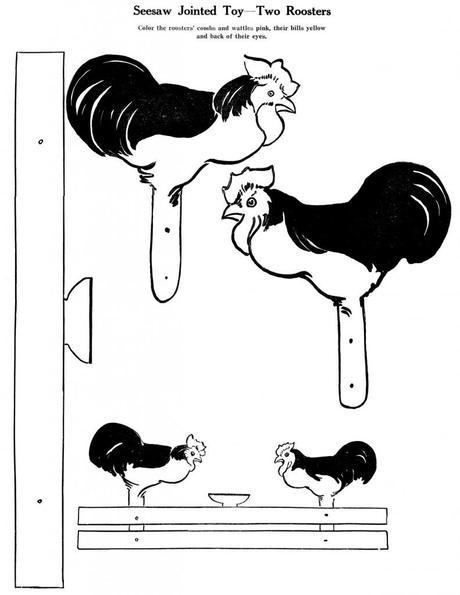 10 activités gratuites pour les enfants à télécharger http://thegraphicsfairy.com/wp-content/uploads/2013/10/Vintage-Printable-Toys-Roosters-GraphicsFairy.pdf