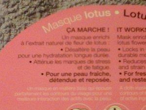 Mon test du masque tissu hydratant relaxant au lotus de Sephora